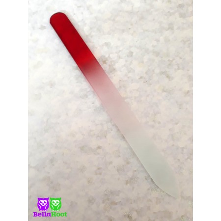 Glass Nail File - Red